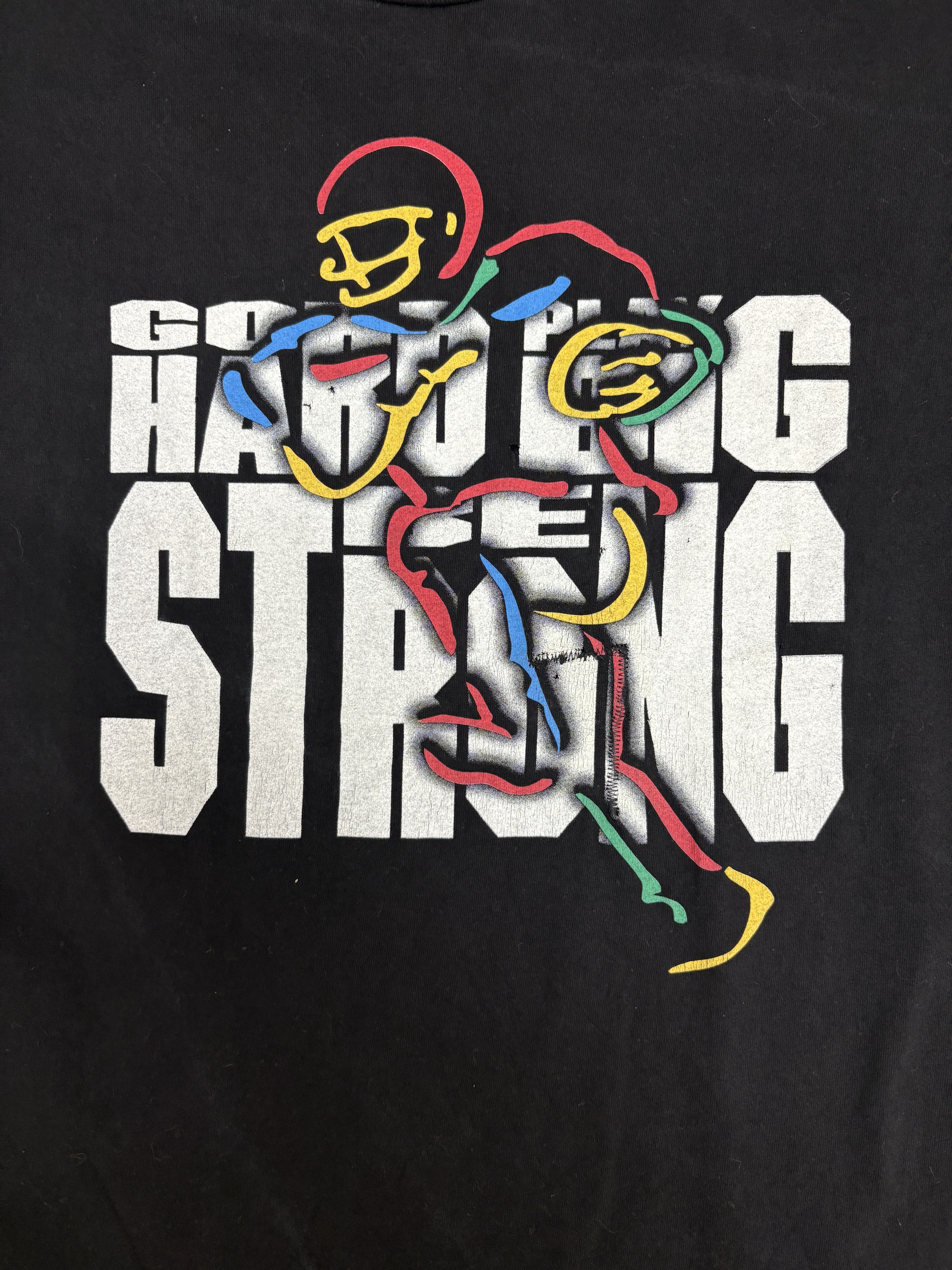 Vintage Go Hard, Play Big, Strong Football Vintage Black Tee Size US XL / EU 56 / 4 - 2 Thumbnail