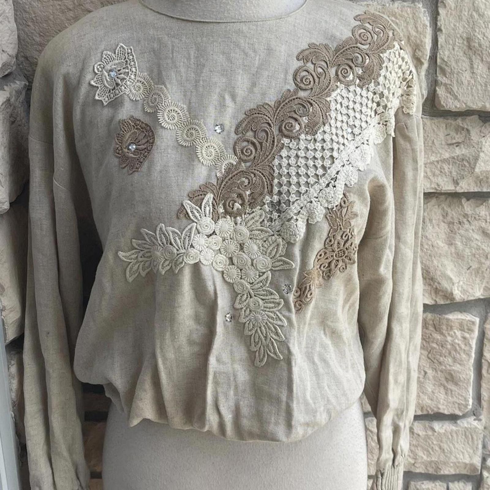 Other Vintage Saint Germain Paris Women’s Medium Linen Blend Size M / US 6-8 / IT 42-44 - 1 Thumbnail