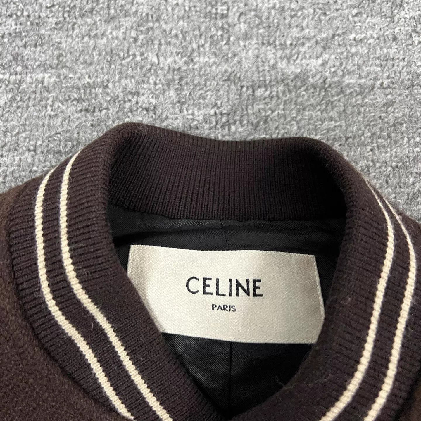 Celine Celine Chest Embroidered Baseball Jacket 34 (like new) Tan Size XXS / US 00 / IT 34 - 5 Thumbnail