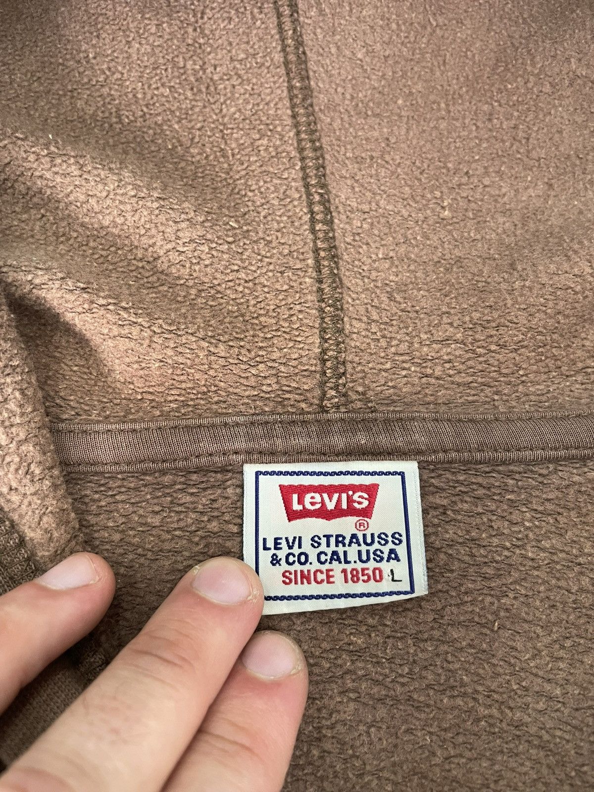 Levi's Brown Levis vintage 90s boxy oversized hoodie Size US L / EU 52-54 / 3 - 6 Thumbnail