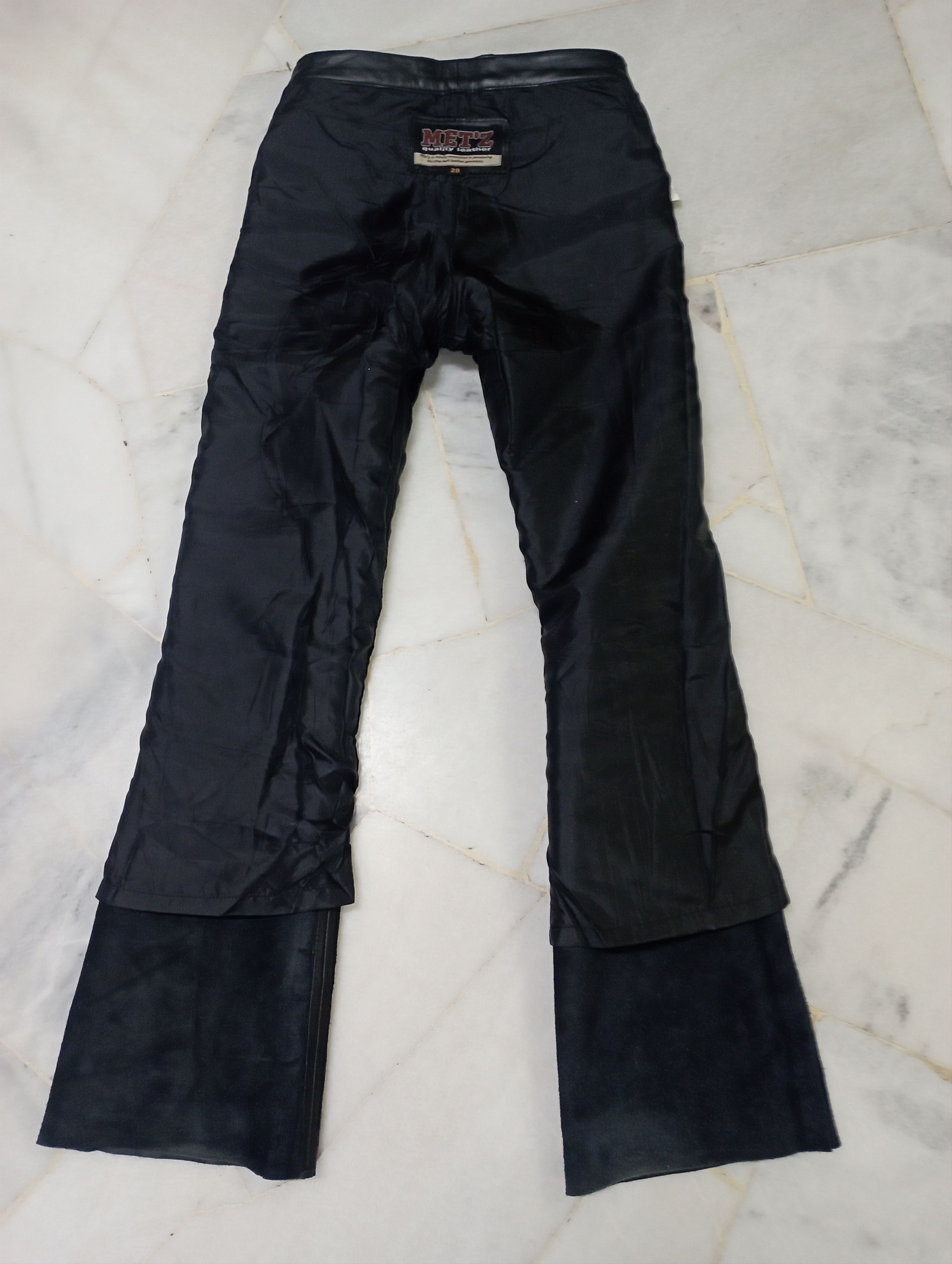 If Six Was Nine 2000s Japanese Archieve Cow Leather MET'Z Fl6 Flare Jeans Size US 28 / EU 44 - 16 Thumbnail