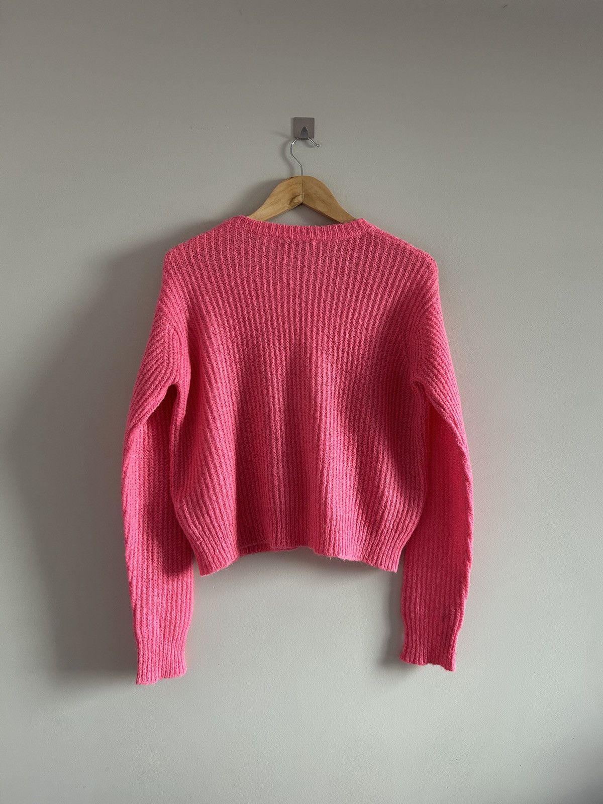 T by Alexander Wang Alexander Wang Boxy Fuzzy Pink Mohair Knit Sweater Size S / US 4 / IT 40 - 7 Thumbnail