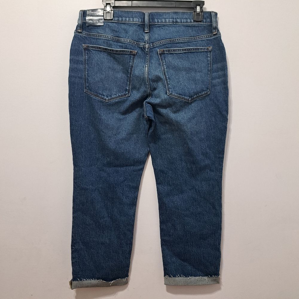 J.Crew J.Crew Slim Boyfriend Jeans All Day Stretch Straight Leg Size 29 Petite Blue NWT Size 29" - 12 Thumbnail