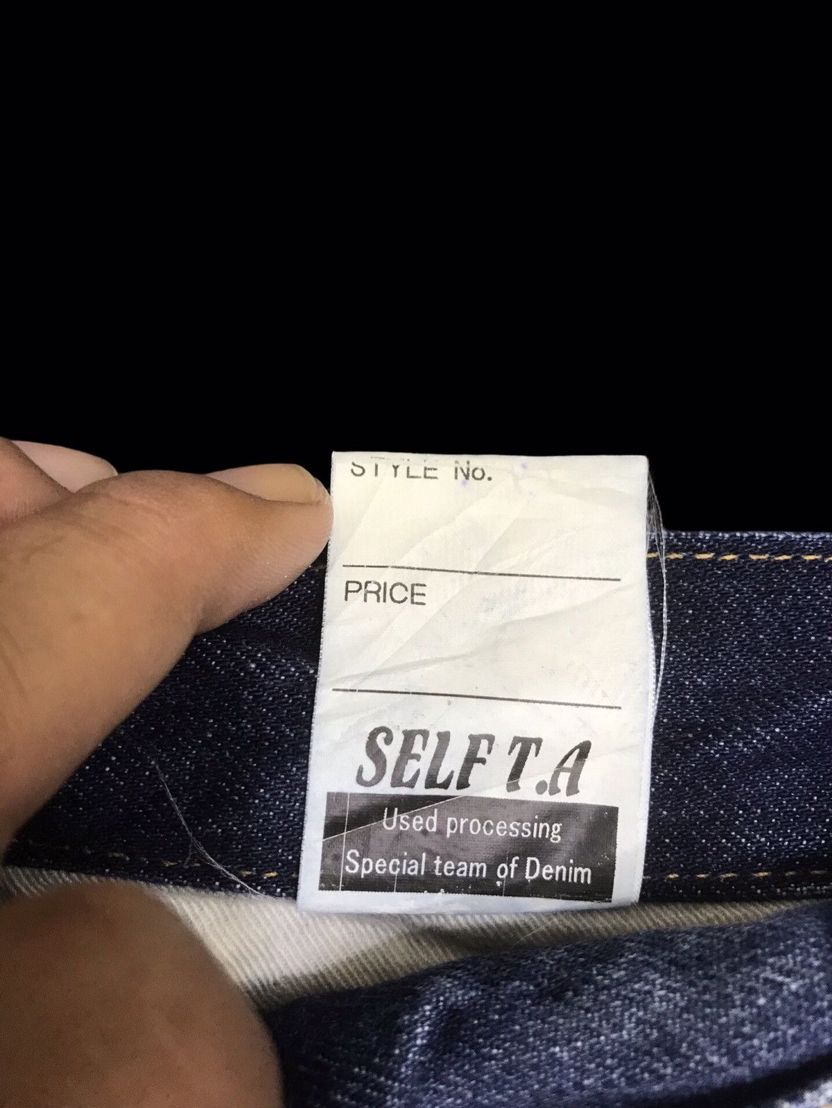 Japanese Brand 💥ARCHIVAL💥SELF TA SUPER STONEWASH DISTRESSED DENIM F295 Size US 30 / EU 46 - 18 Thumbnail