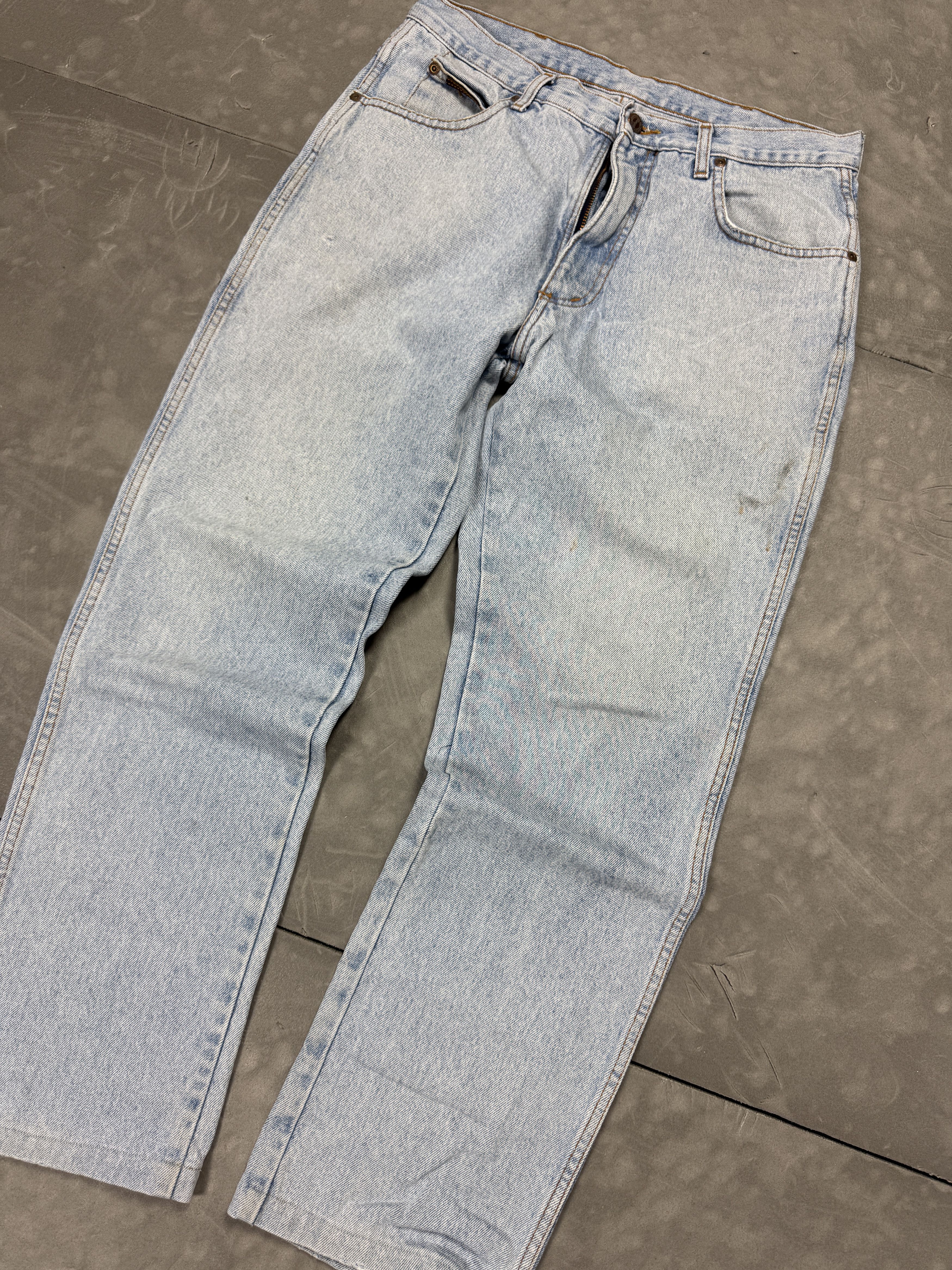 Vintage × Wrangler Vintage Wrangler washed faded denim babyblue 90s baggy Size US 32 / EU 48 - 6 Thumbnail