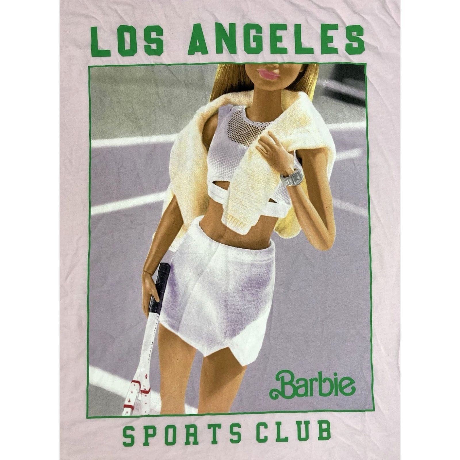 Vintage VINTAGE Barbie Sports Club Los Angeles Graphic T-shirt Women XXL Pink Short Sleeve NWT Size XXL / US 16-18 / IT 52-54 - 2 Thumbnail