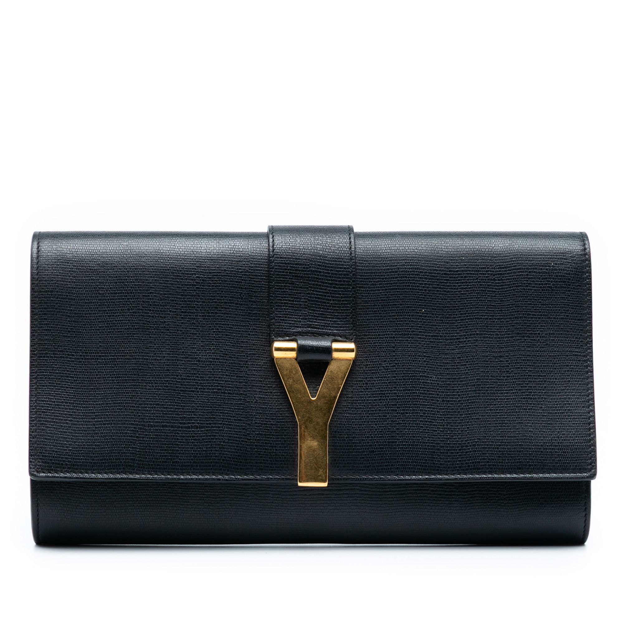 Yves Saint Laurent Yves Saint Laurent Textured Leather Chyc Ligne Clutch Size ONE SIZE - 1 Thumbnail