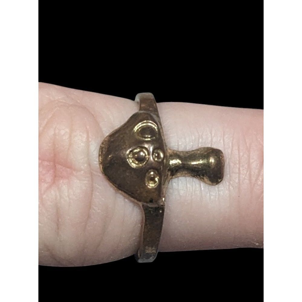 Other Fairycore Antiqued Bronze Tone Mushroom Ring Size 7 Size ONE SIZE - 5 Thumbnail