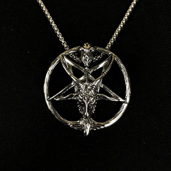 VIBE Baphomet Pentagram Chain Punk Necklace Size ONE SIZE - 4 Thumbnail