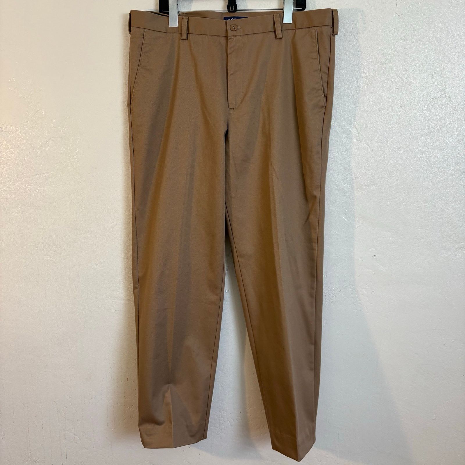 Izod Izod American Chino Brown Straight Fit Dress Pants Size US 38 / EU 54 - 1 Thumbnail