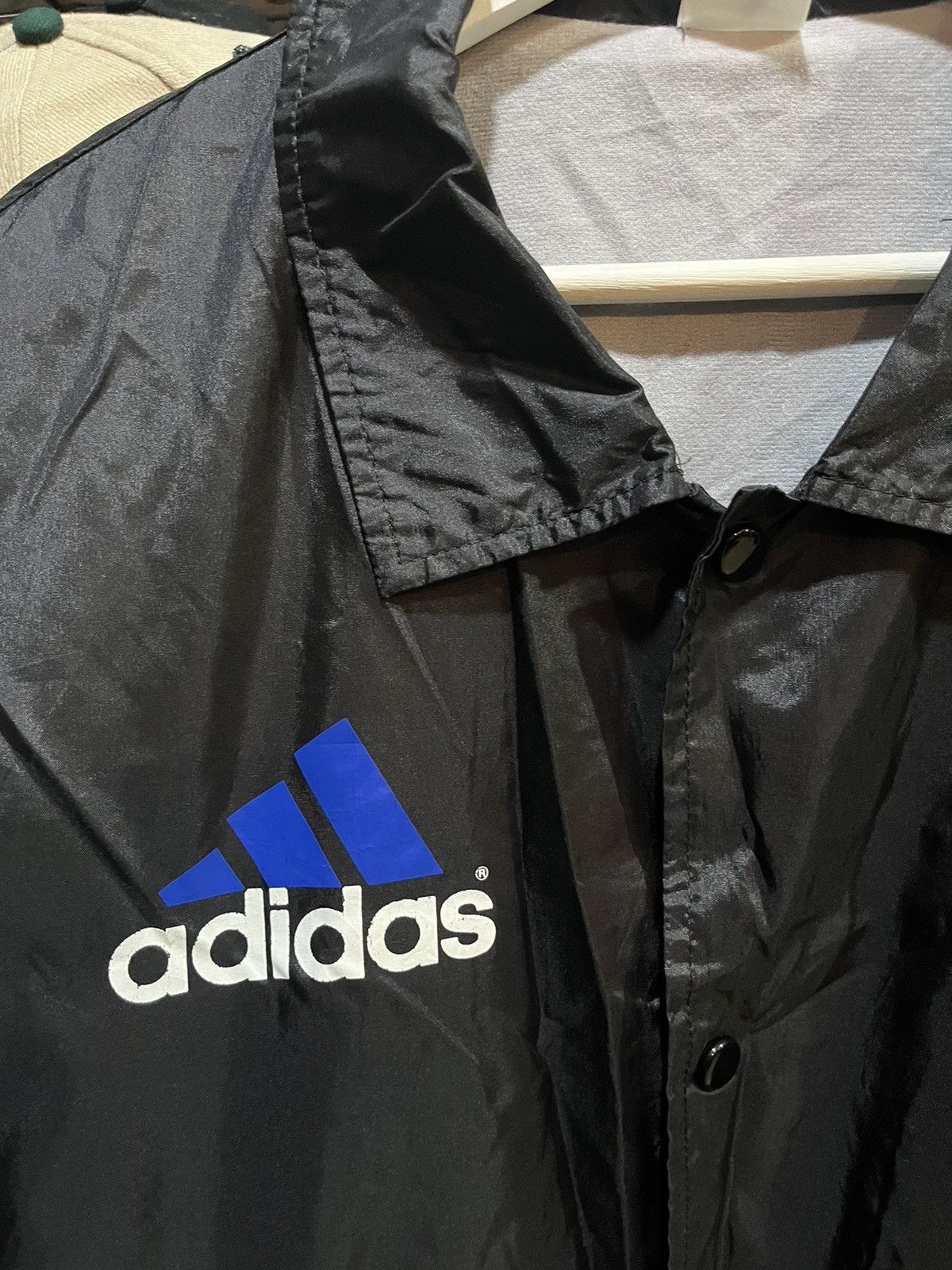 Adidas Adidas Windbreaker Button Up Jacket Big Logo 90s Size US L / EU 52-54 / 3 - 3 Thumbnail