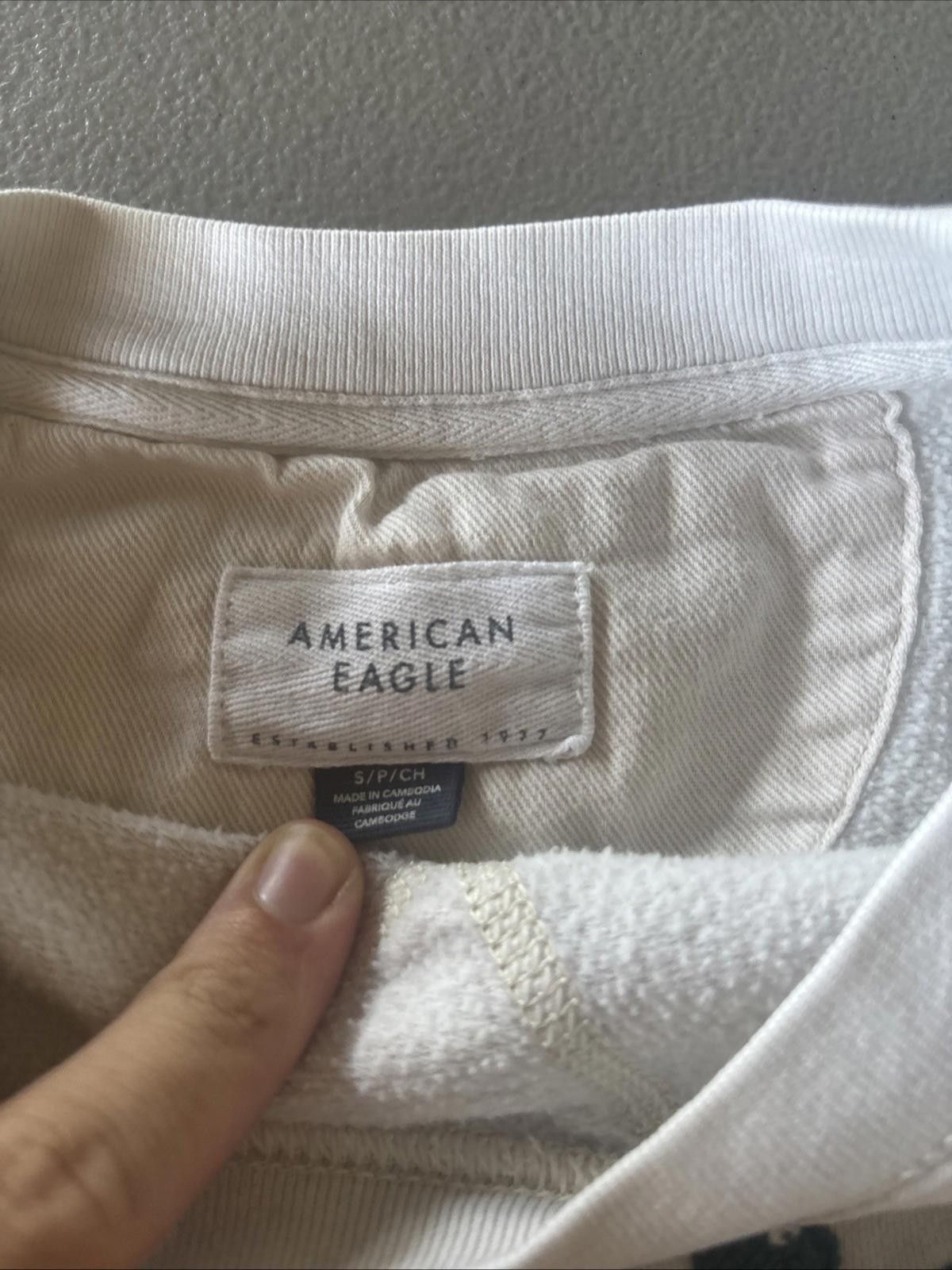 American Eagle Outfitters American Eagle Sweatshirt Women Small Gray Green Sweater Size S / US 4 / IT 40 - 3 Thumbnail
