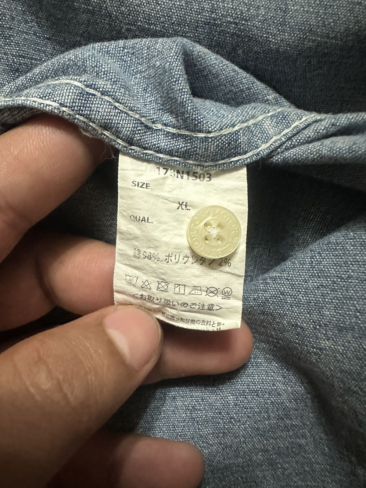 Designer × Japanese Brand × Vintage Vintage Norton Motorcycle Embroidered Blue Denim Shirts Size US M / EU 48-50 / 2 - 6 Thumbnail