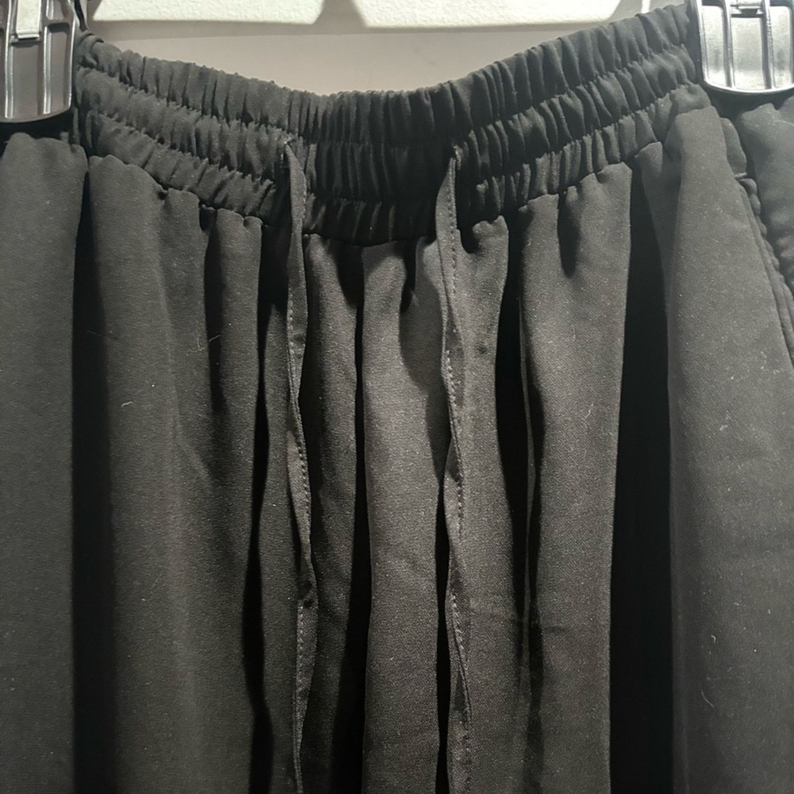 Warehouse WAREHOUSE Black Soft Drawstring Ruched Jogger Pants Sz 12 Size 34" / US 12 / IT 48 - 5 Thumbnail
