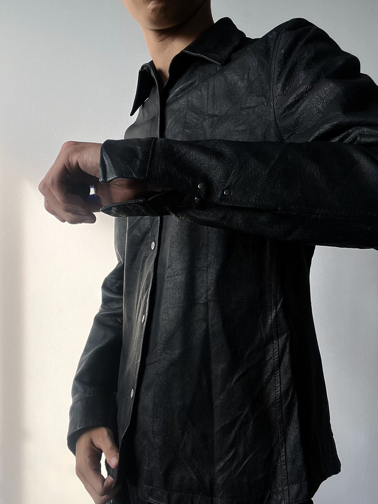 Y's × Y's for Men × Yohji Yamamoto Yohji Yamamoto A.A.R Real Leather Shirt Size US L / EU 52-54 / 3 - 2 Thumbnail