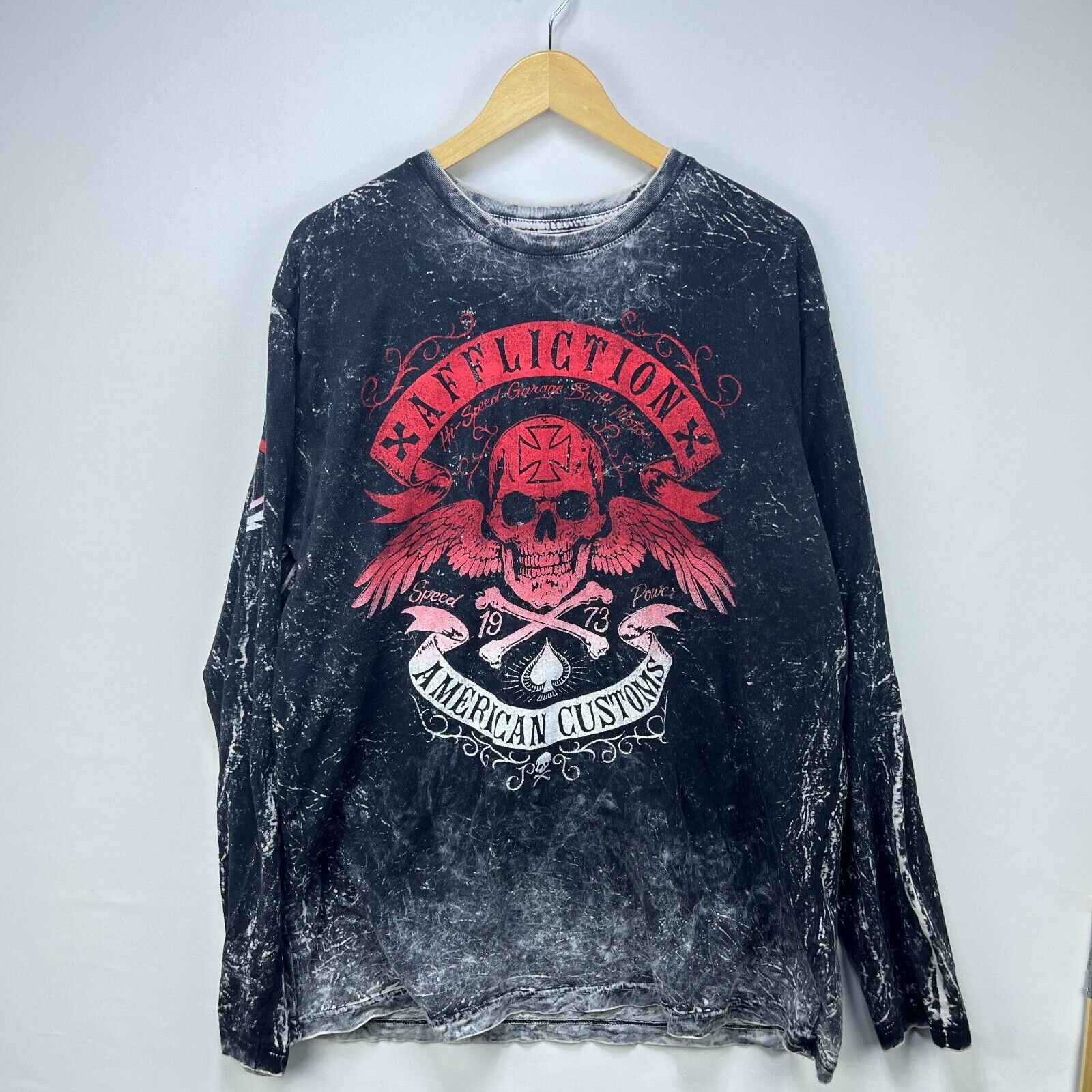 Affliction × Vintage Vintage Y2K Affliction Reversible Skull Wing 2XL Tribal Goth Size US XXL / EU 58 / 5 - 1 Thumbnail