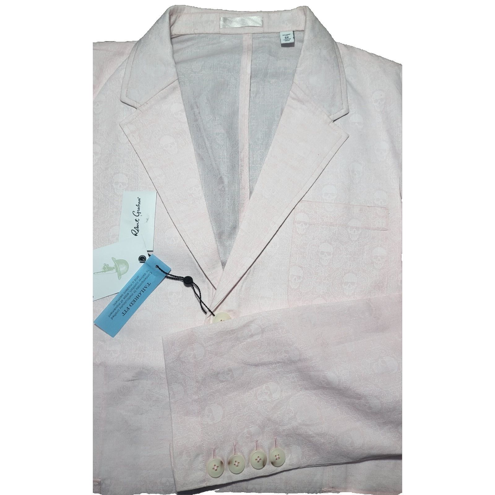Robert Graham Robert Graham Devon Valley Jacquard Skull Blazer Pink M NWT Size US M / EU 48-50 / 2 - 1 Thumbnail
