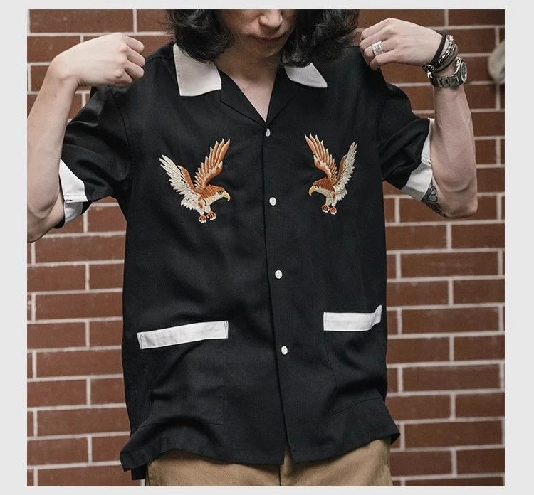 Designer × Japanese Brand Old Fashioned Embroidery Camp Shirt Vintage Size US XXL / EU 58 / 5 - 1 Thumbnail