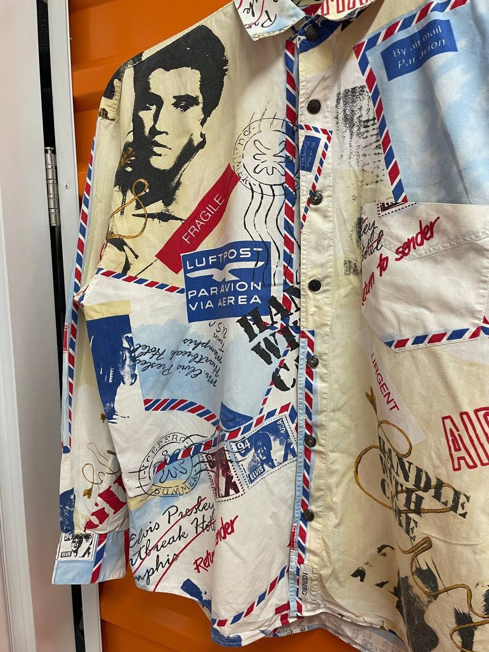 Iceberg 1994 ELVIS PRESLEY Vintage ICEBERG Shirt Snap Button Size US L / EU 52-54 / 3 - 4 Thumbnail