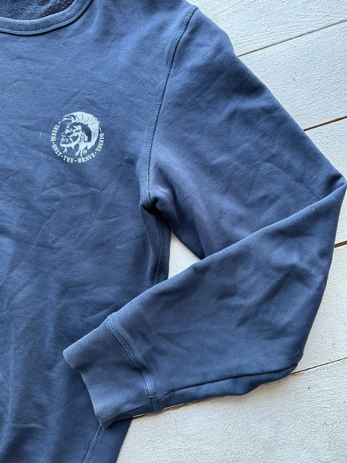 Diesel VNTG 🚨 DIESEL SWEATSHIRT BIG LOGO BRAVE DARK BLUE Y2K Size US L / EU 52-54 / 3 - 4 Thumbnail
