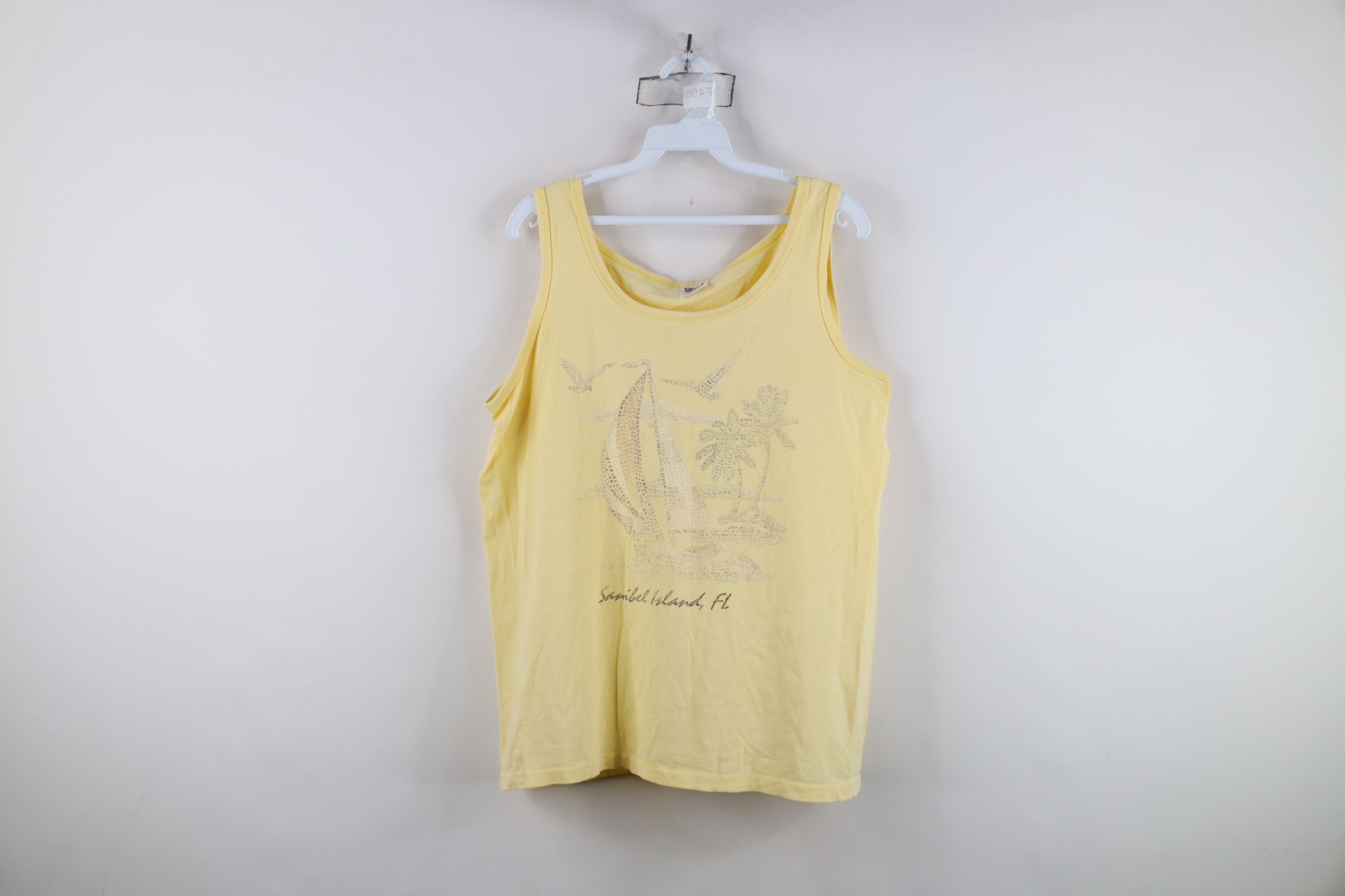 Vintage Vintage 90s Streetwear Island Sailing Tank Top T-Shirt USA Size L / US 10 / IT 46 - 1 Thumbnail