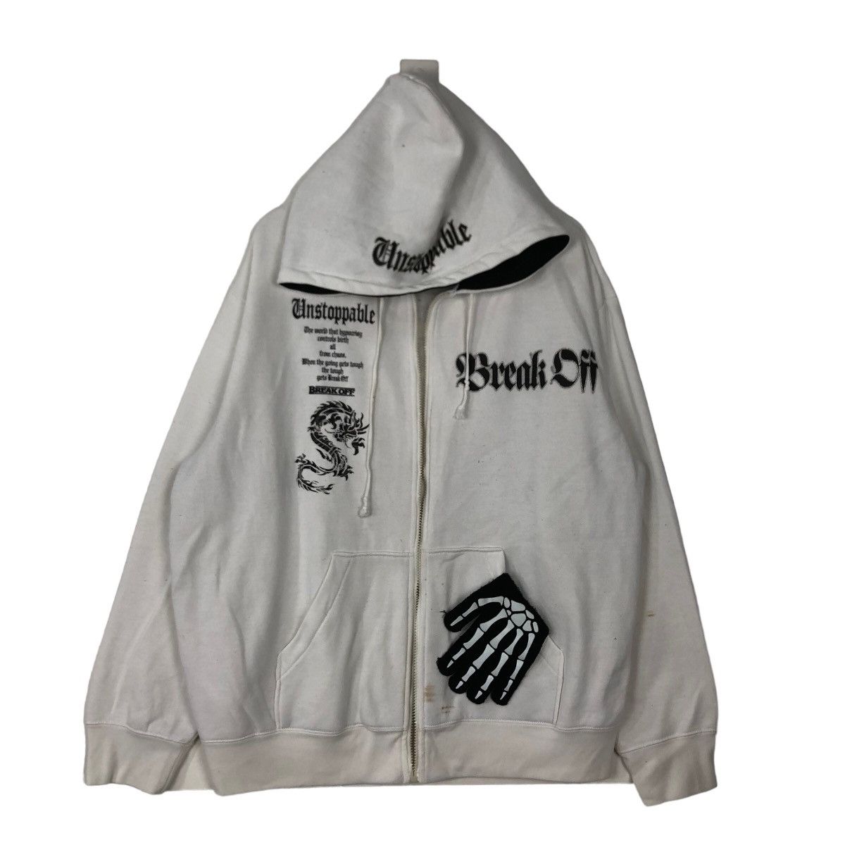Japanese Brand 🔥90’s VINTAGE HOODIE JACKET BREAK OFF INSPIRE CHROME HEARTS Size US L / EU 52-54 / 3 - 2 Thumbnail