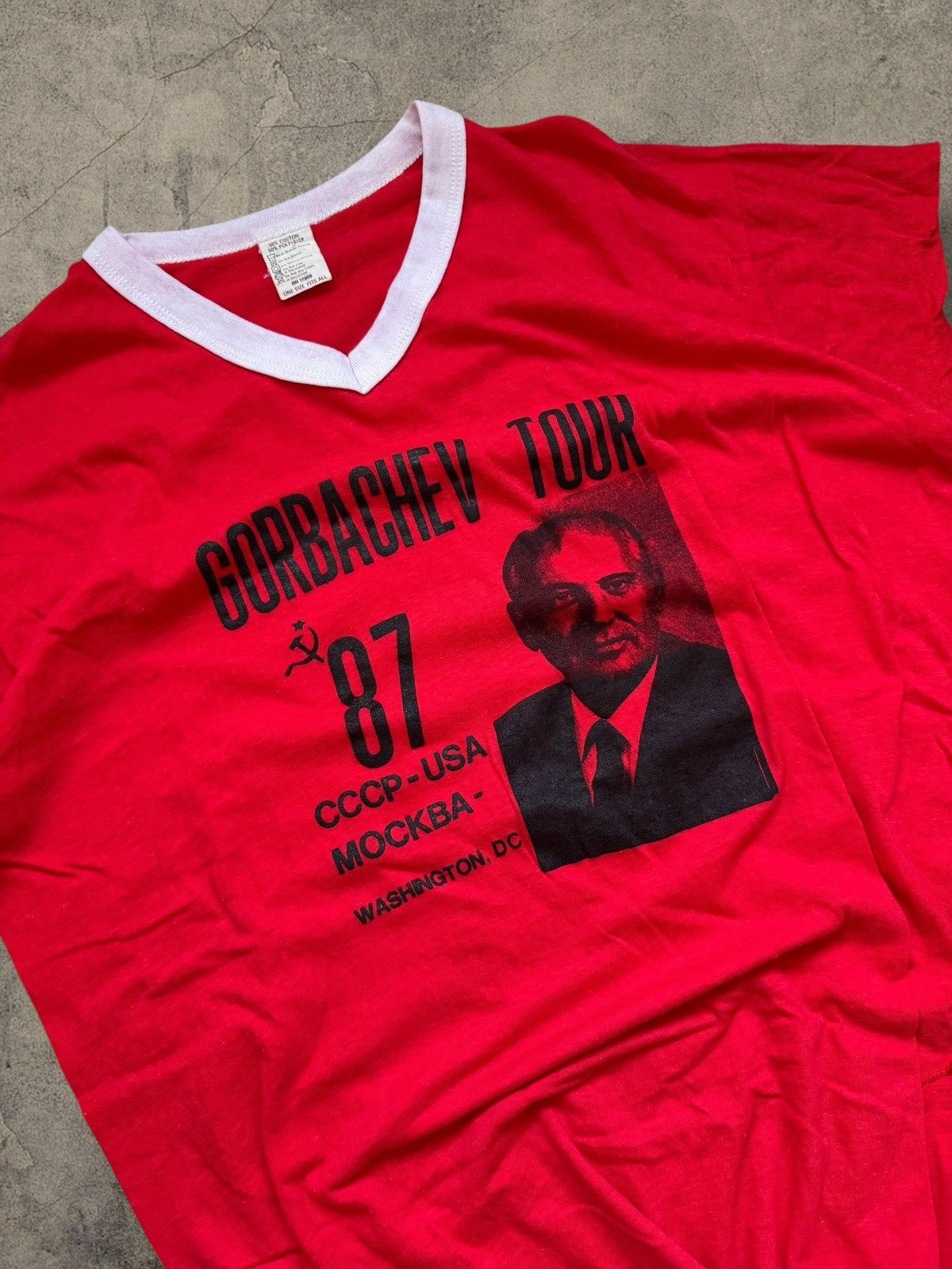 Cccp Vintage 1987 Gorbachev Tour Washington DC Single Stitch Tee Size US L / EU 52-54 / 3 - 2 Thumbnail