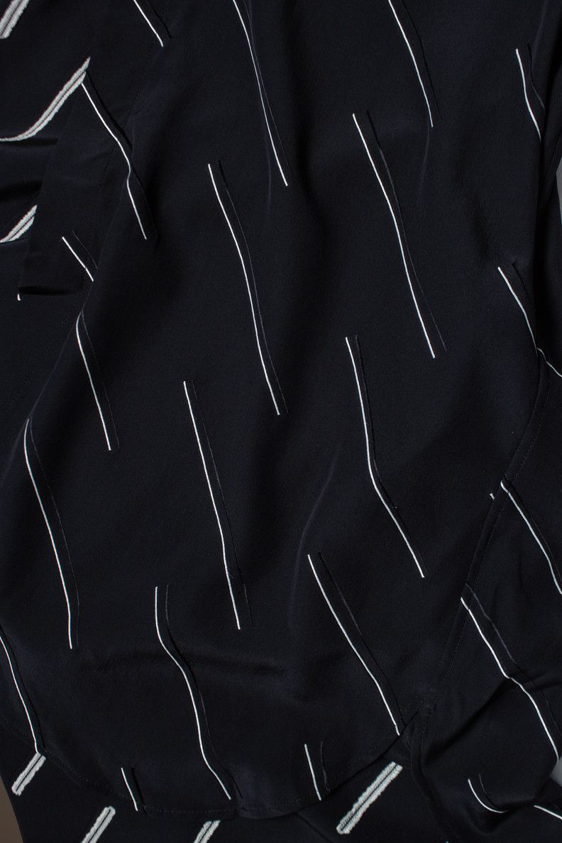 Saint Laurent Paris Saint Laurent, Black shirt with diagonal stripes Size US S / EU 44-46 / 1 - 6 Thumbnail
