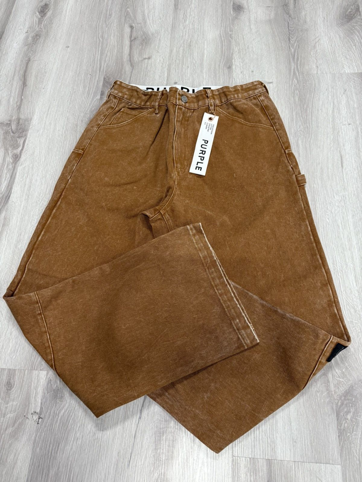 Purple Canvas Pants