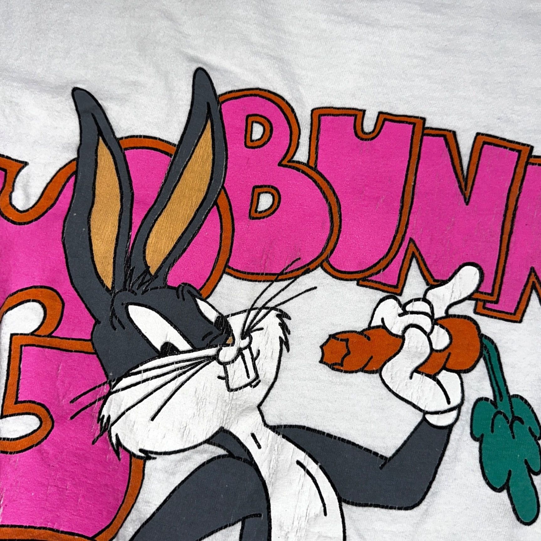 Vintage VINTAGE Looney Tunes XL White T-Shirt Men Short Sleeve Crew Neck Bugs Bunny Tee 90s College Ware Single Stitch Shirt Size US XL / EU 56 / 4 - 5 Thumbnail