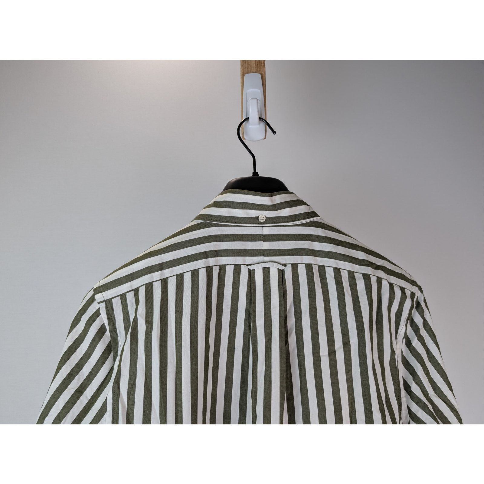 Todd Snyder o1rshd1 CC20 Striped Cotton Long-Sleeved Shirt Olive Green Size US S / EU 44-46 / 1 - 9 Thumbnail
