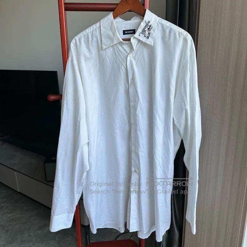 Raf Simons Raf Simons White embroidered shirt Size US M / EU 48-50 / 2 - 1 Thumbnail