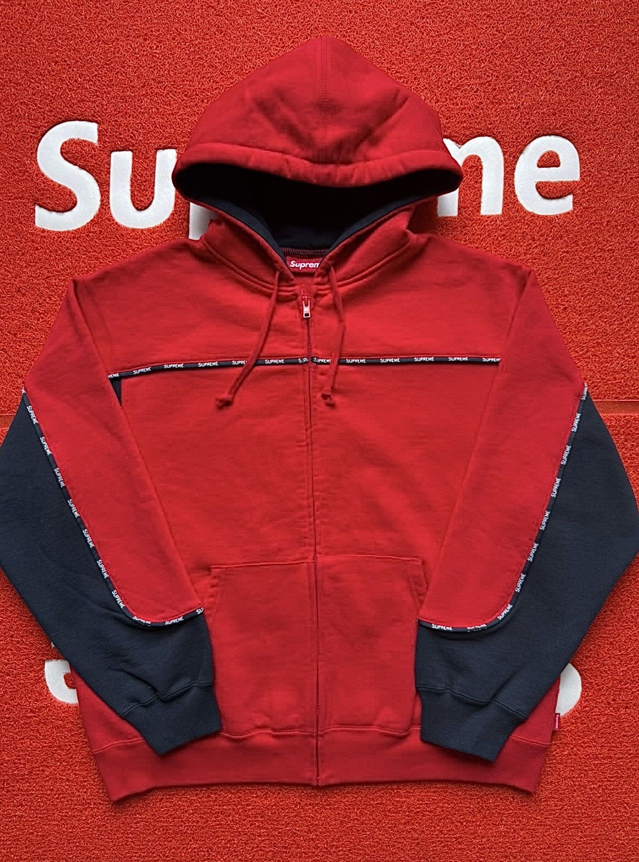 Supreme Supreme Piping Zip Up Hoodie L Size ONE SIZE - 1 Thumbnail