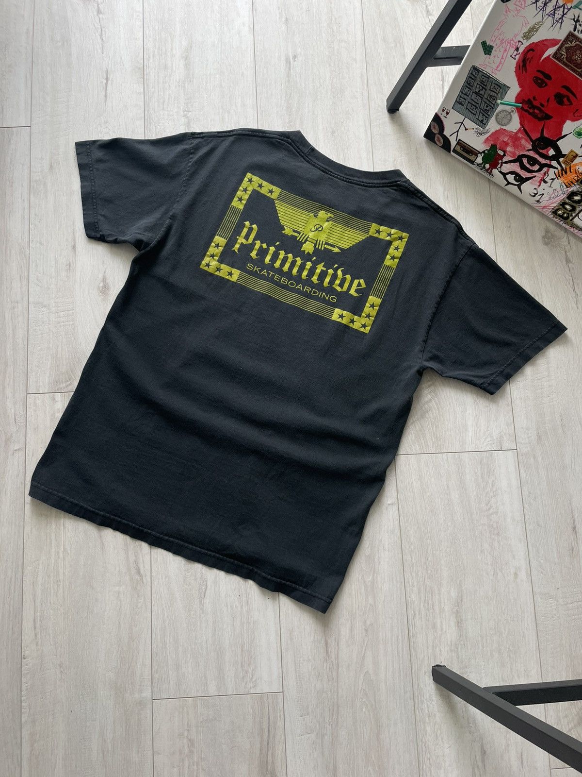 Primitive Vintage 00’s Primitive Skateboard T-Shirt Faded RARE Size US L / EU 52-54 / 3 - 3 Thumbnail