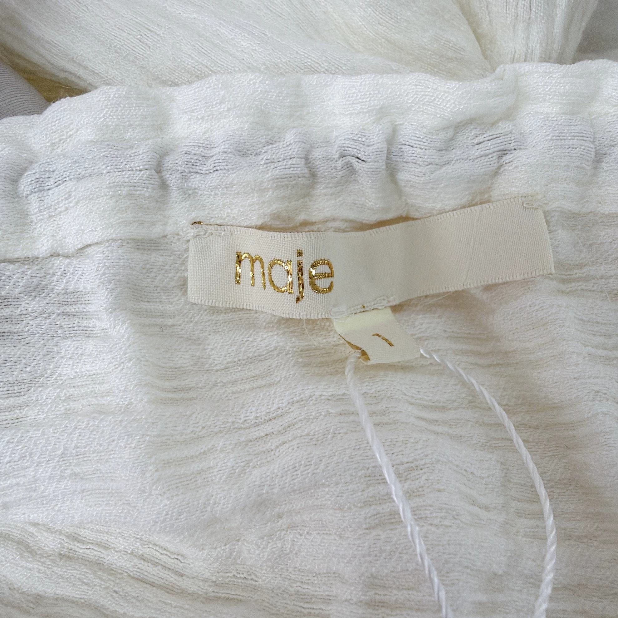 Maje Maje White Off-Shoulder Dress Size 1 Size S / US 4 / IT 40 - 7 Thumbnail