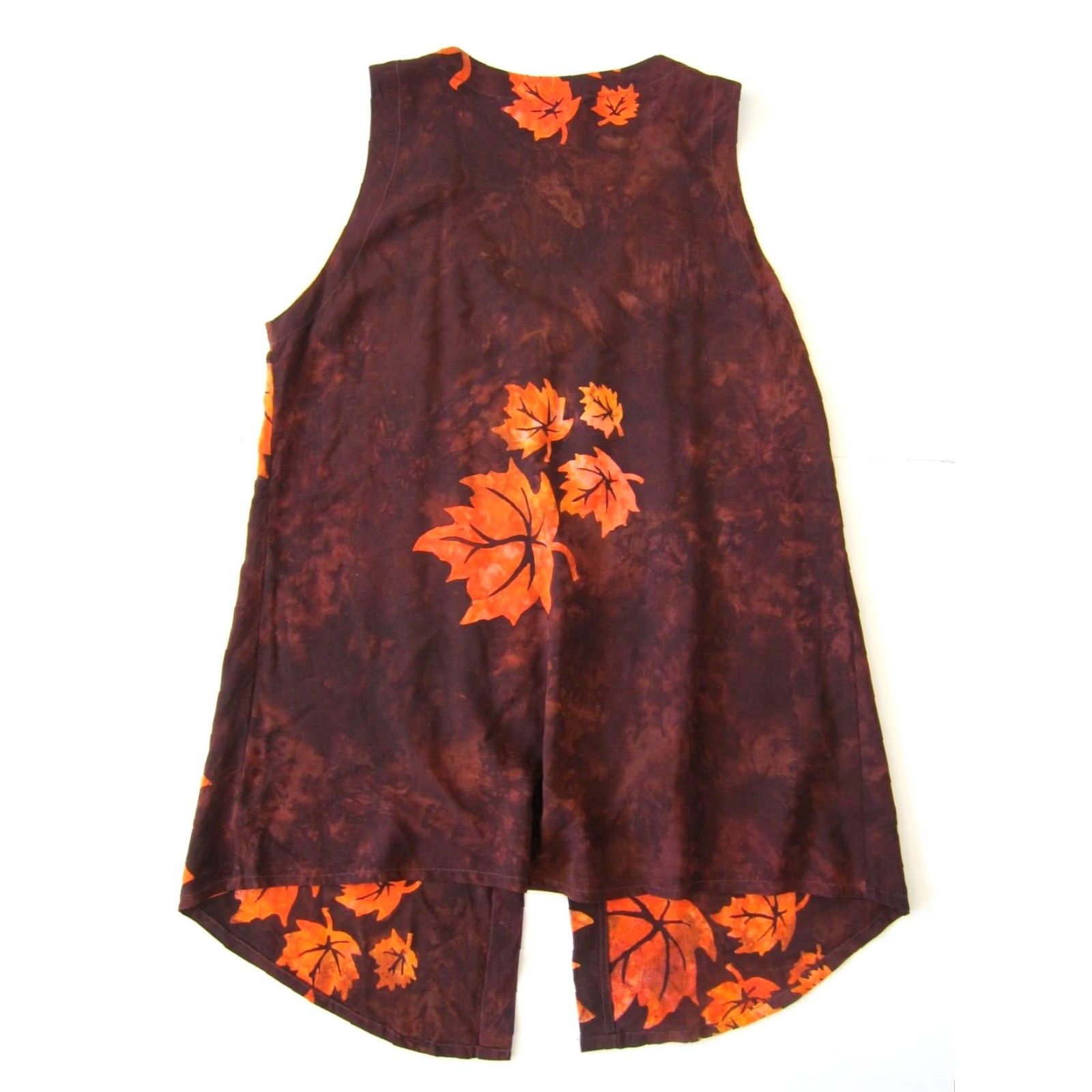 Vintage VINTAGE Wind River Trading Company Rayon Orange Red Tunic Open Tank Blouse Large Size L / US 10 / IT 46 - 2 Thumbnail