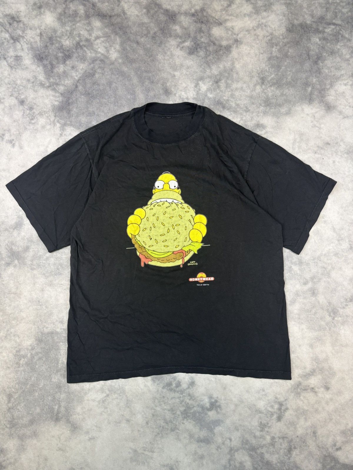 The Simpsons × Vintage Vintage The Simpsons Homer 1999 T shirt Graphic Burger 90s Size US XL / EU 56 / 4 - 1 Thumbnail