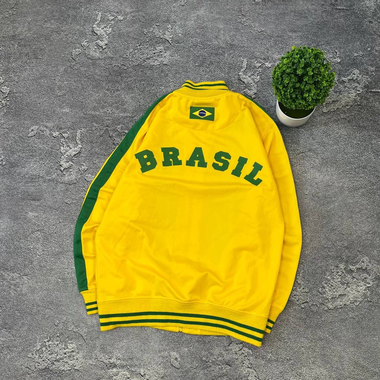 Japanese Brand × Vintage Vintage Brazil Team🇧🇷Boxy Olympi Zip Jacket Y2k Size US S / EU 44-46 / 1 - 12 Thumbnail