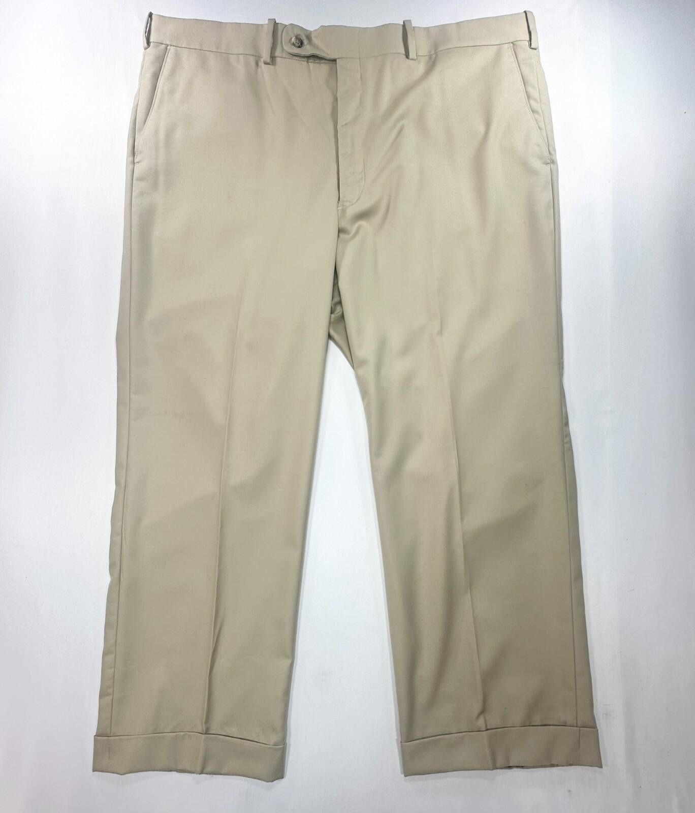 Tom James Tom James Royal Classic Flat Dress Pants Brown Men 40/28 Size US 40 / EU 56 - 1 Thumbnail