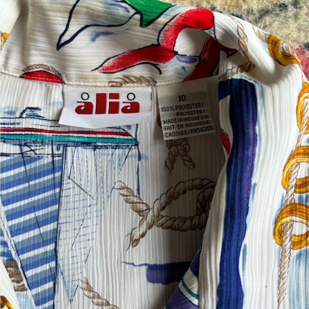 Alien Workshop Vintage kitsch 90s shirt button up blouse Size L / US 10 / IT 46 - 3 Thumbnail
