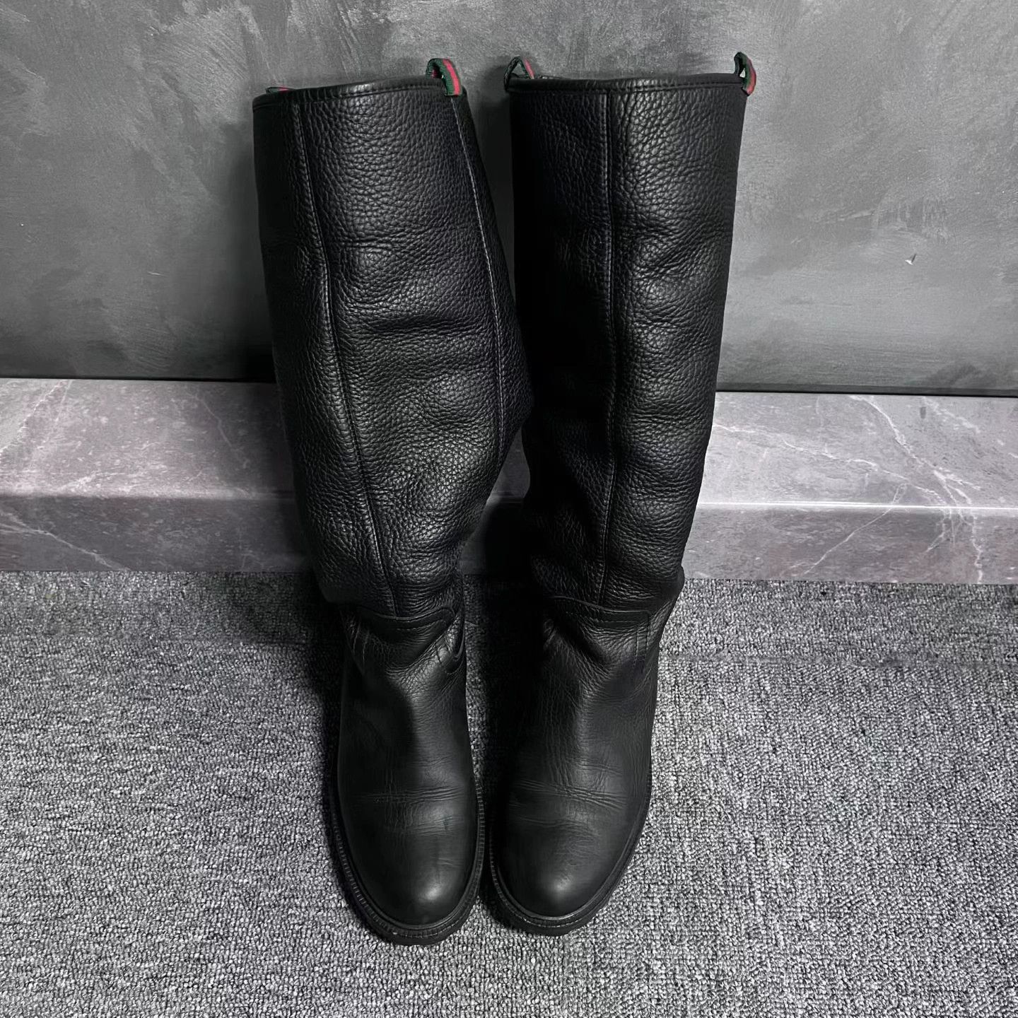 Gucci Gucci Women's Black Round Toe Slip-On High Top Boot Size US 5 / IT 35 - 3 Thumbnail
