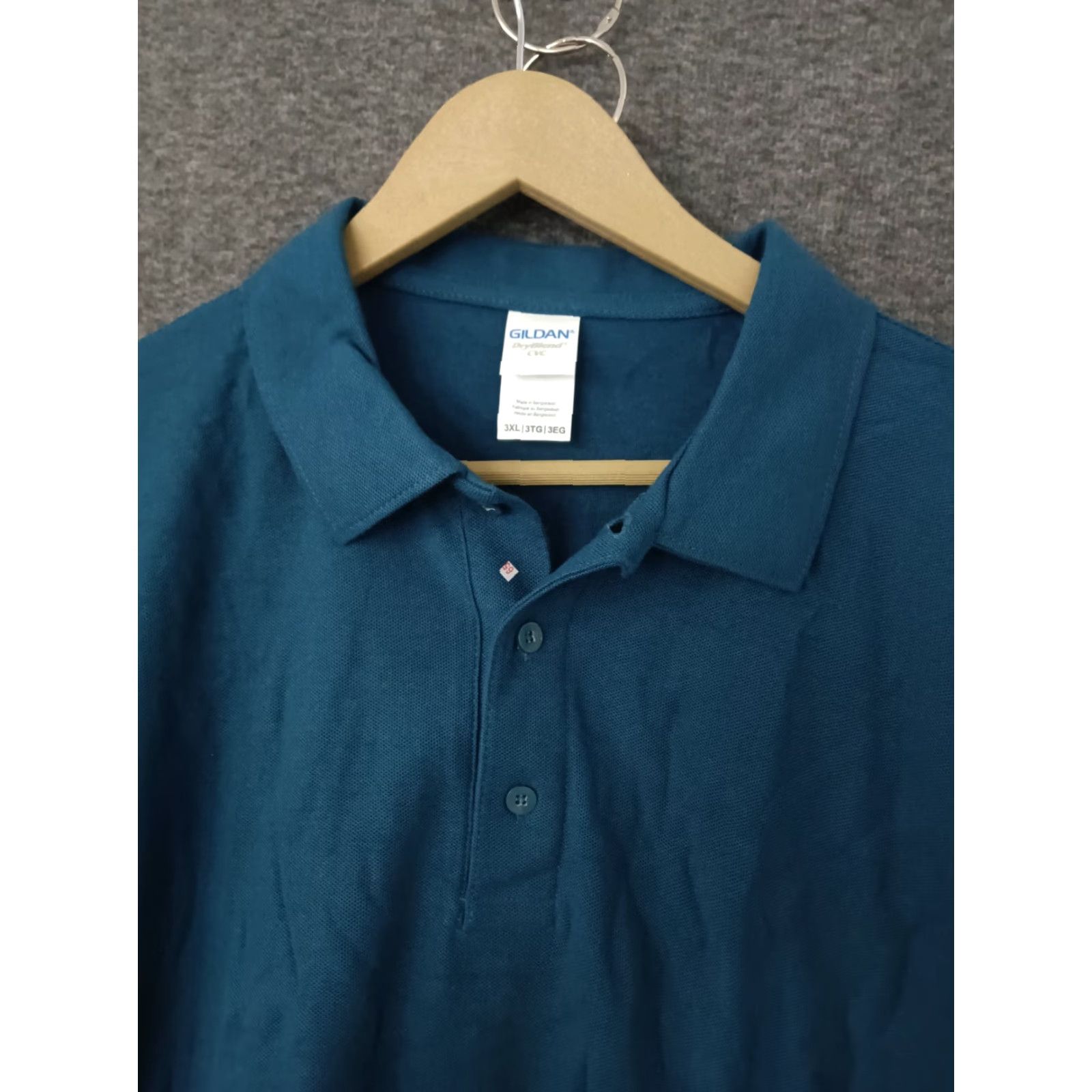 Gildan Gildan Polo Shirt Jersey Blue 3XL Men Short Sleeve Dryblend Collared Button-Down Casual Golf Classic Midweight Regular Fit Size US XXL / EU 58 / 5 - 3 Thumbnail