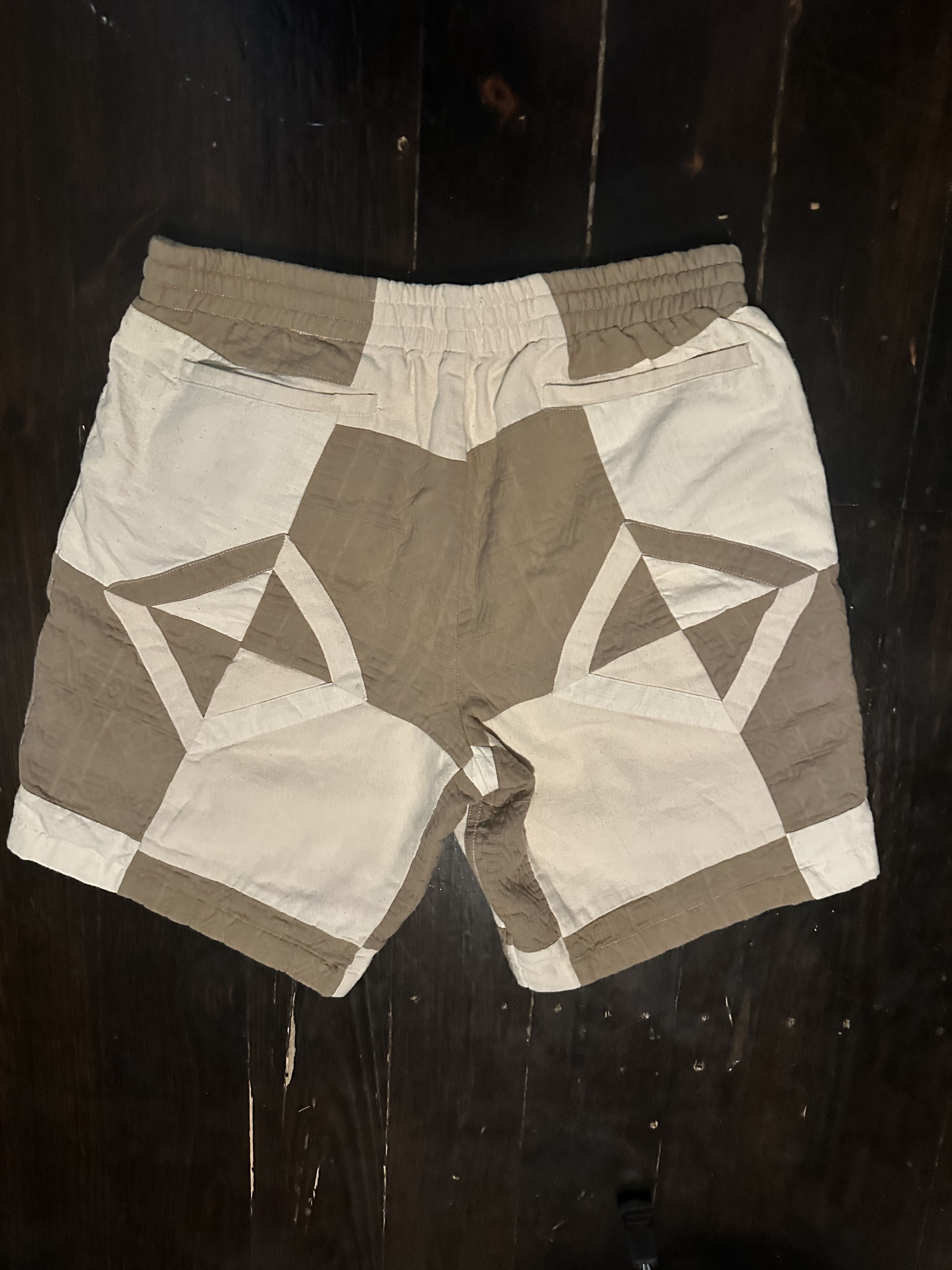 18 East Patchwork Jaipur Shorts - Khaki Multi Size US 30 / EU 46 - 2 Thumbnail
