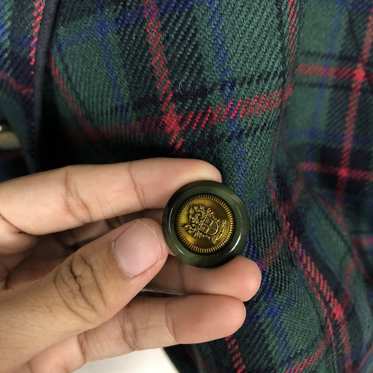 Japanese Brand 🔥Double Breast Wool Bomber Jacket Daks London Tartan Design Size US L / EU 52-54 / 3 - 16 Thumbnail