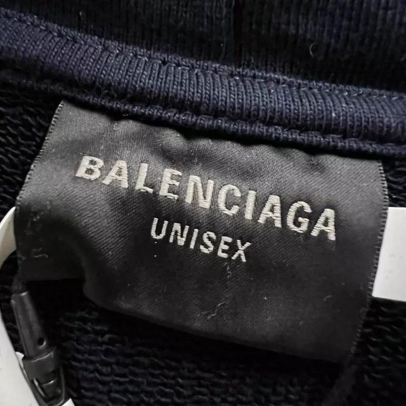 Balenciaga Balenciaga Dark blue letter printed hoodie Size US M / EU 48-50 / 2 - 5 Thumbnail