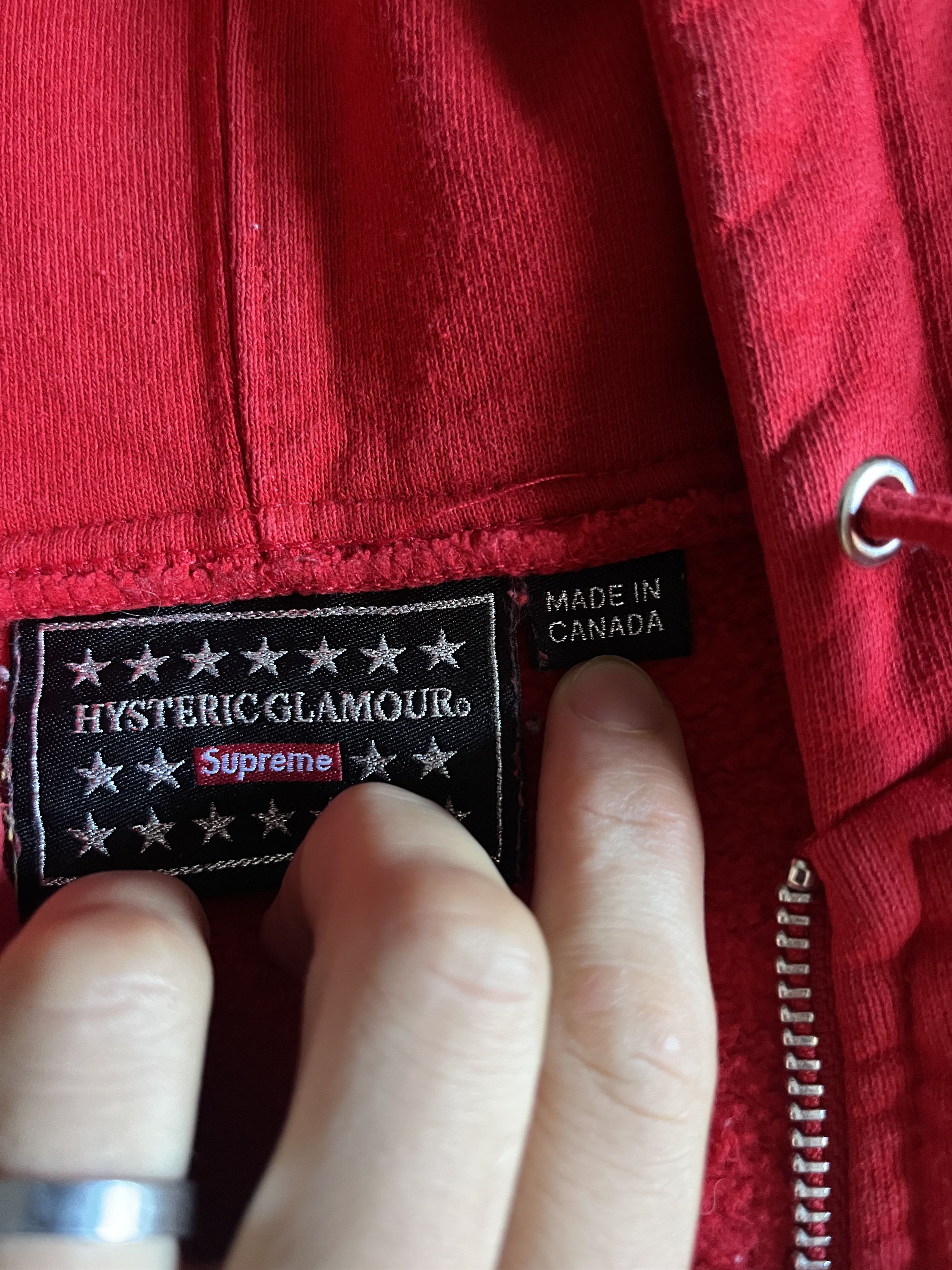 Hysteric Glamour × Supreme FW17 Supreme Hysteric Glamour patches zip up hoodie Size US L / EU 52-54 / 3 - 7 Thumbnail