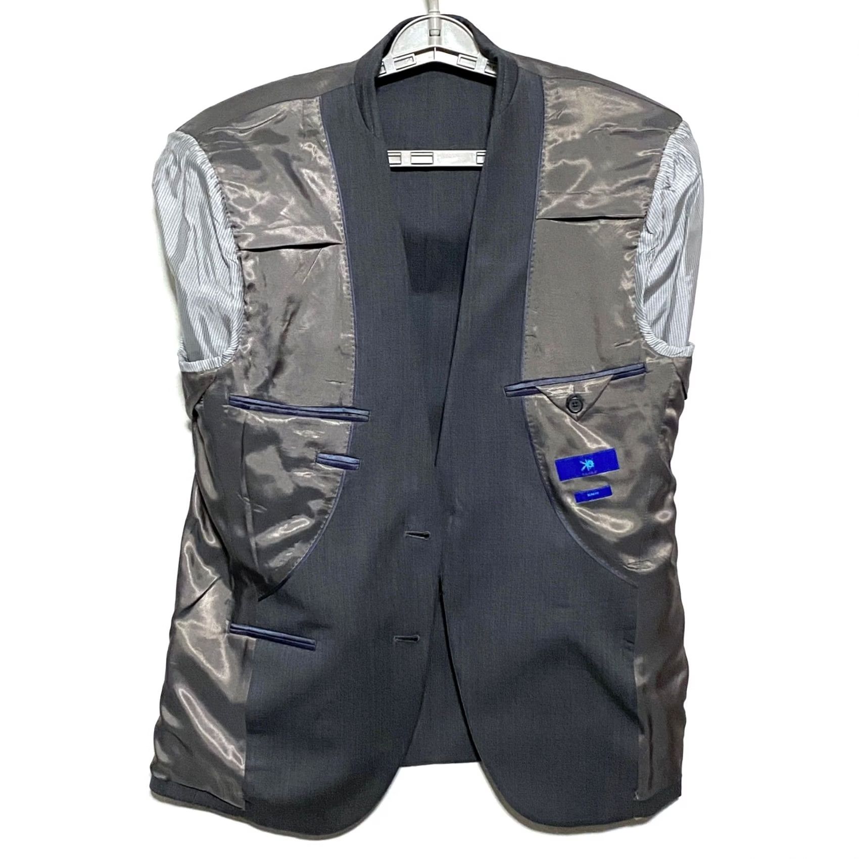 Egara Egara Wool Suit Jacket Mens 40S Slim Fit 2 Button Blazer Business Professional Size 40R - 7 Thumbnail