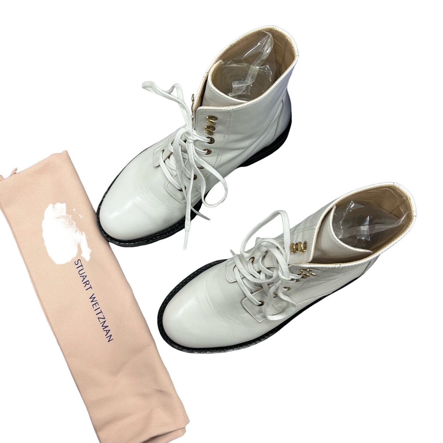 Stuart Weitzman Stuart Weitzman White Lace-Up Boots Size 6.5 Size US 6.5 / IT 36.5 - 1 Thumbnail