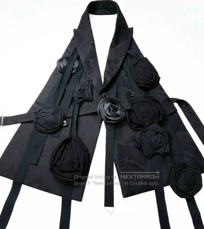 Comme des Garcons Comme des Garcons Black vintage rose design waistcoat Size S / US 4 / IT 40 - 4 Thumbnail