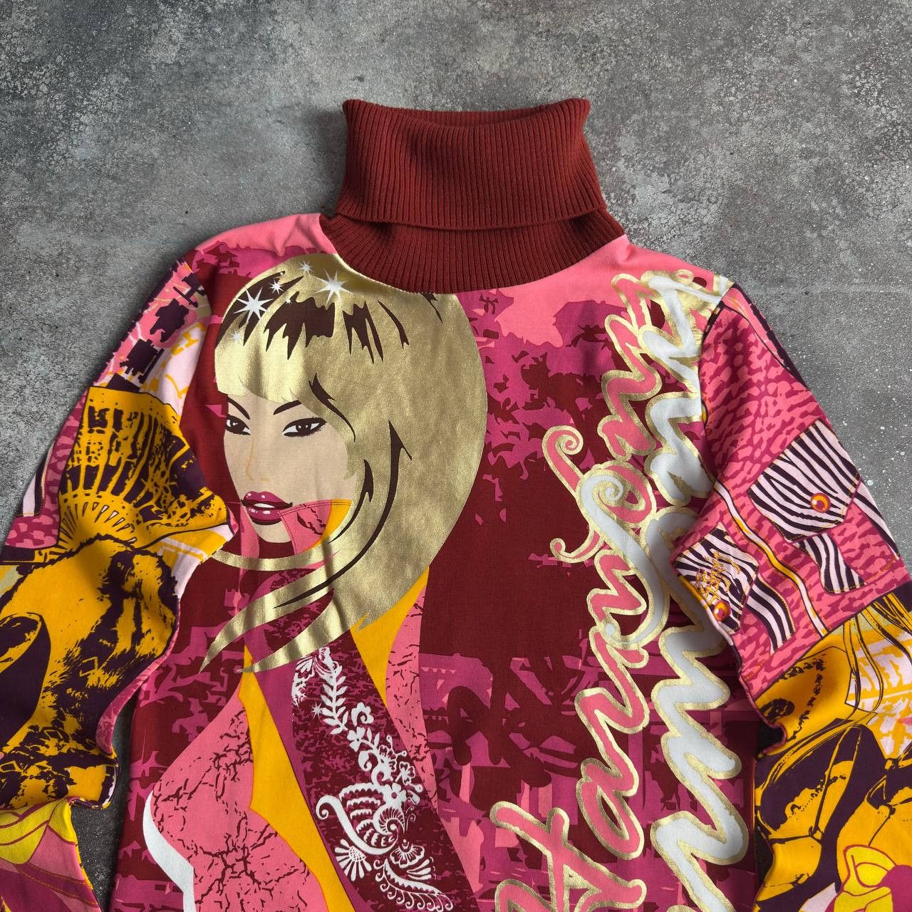 Custo Barcelona Custo Barcelona Y2K Vintage Lady Printed Long Sleeve Top Size M / US 6-8 / IT 42-44 - 4 Thumbnail